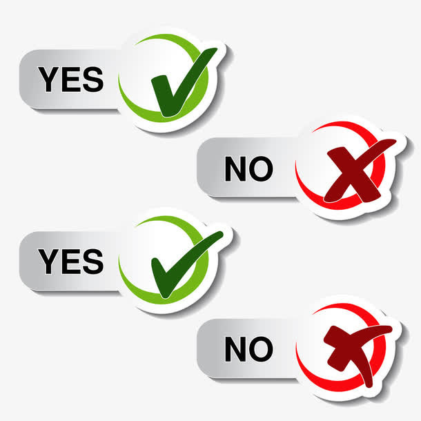 YES和NO免抠