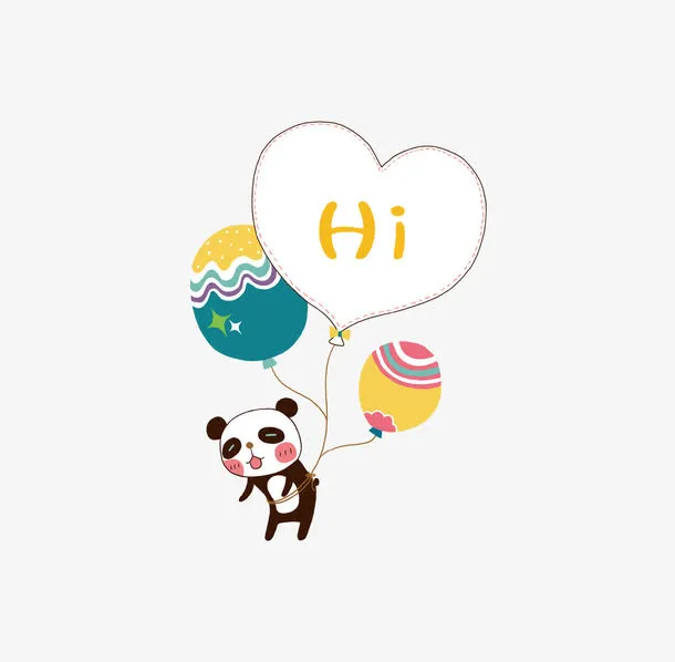 可爱的小熊打招呼免抠