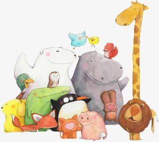 卡通动物园免抠