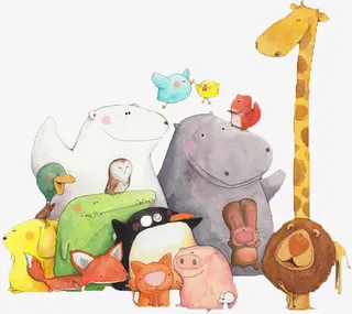 卡通动物园免抠