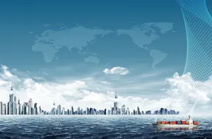 海滨城市发展建设背景高清