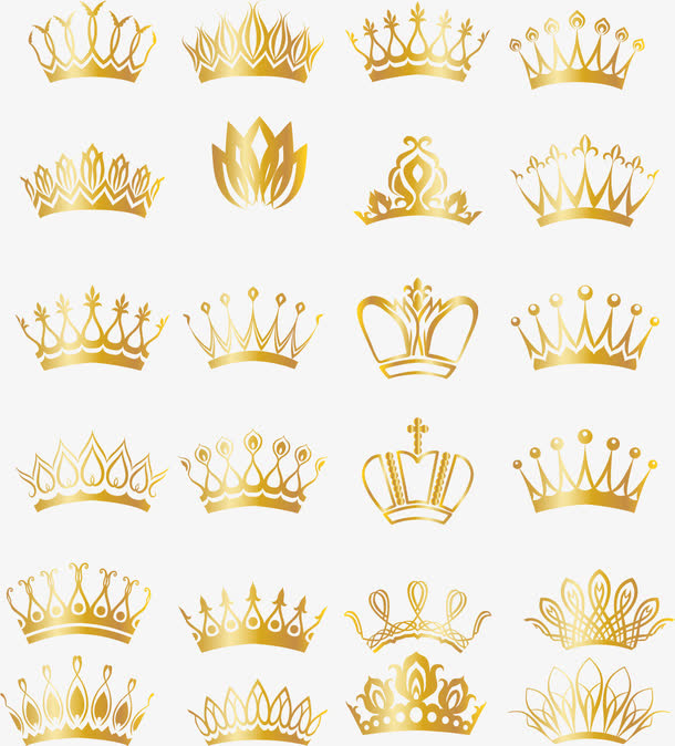 卡通金色皇冠免抠