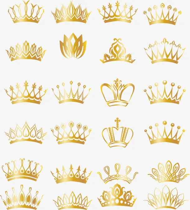卡通金色皇冠免抠