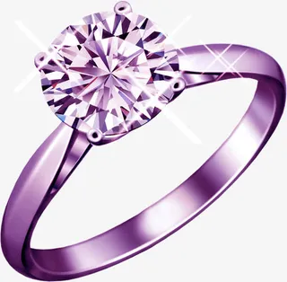 紫色钻戒免抠