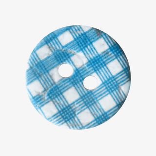 蓝白格子纽扣免抠