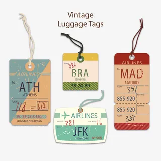 矢量纸吊牌免抠