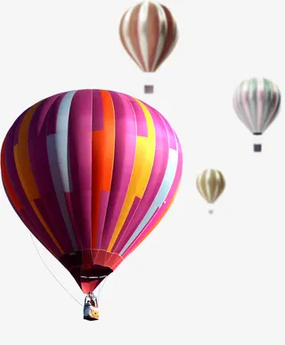 海报热气球素材免抠