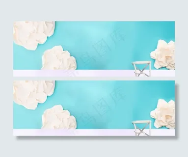 蓝色清爽奢华淘宝背景