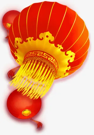 新春装饰灯笼素材免抠