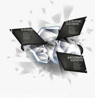 不规则图形 黑白 矢量图 商务信息免抠