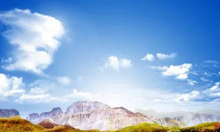 蓝天白云自然风景免抠