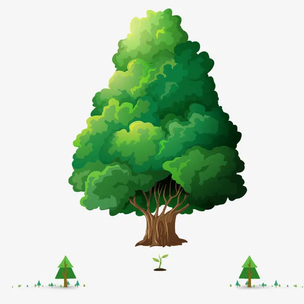 三棵小树免抠
