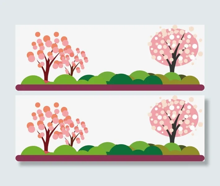 卡通花坛手绘免抠