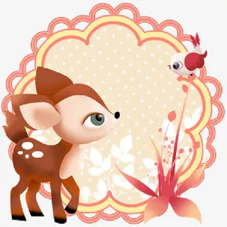 梅花鹿图案免抠