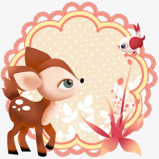 梅花鹿图案免抠