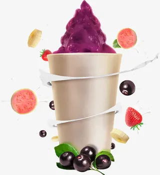 水果混合冰沙海报背景