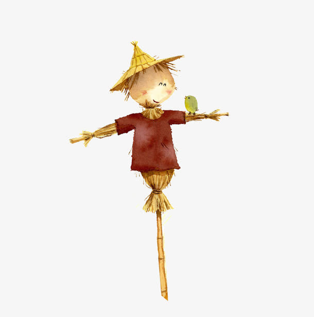 卡通稻草人免抠手绘/卡通卡通元素