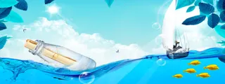 唯美海底淘宝背景