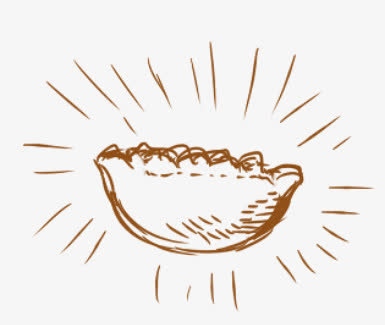 手绘饺子免抠