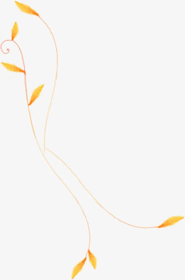 黄色卡通树枝创意免抠