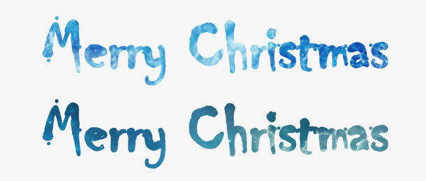 MerryChirstmas文字蓝色星空纹理免抠