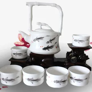 骨瓷绘画茶艺免抠 骨瓷绘画茶艺免抠