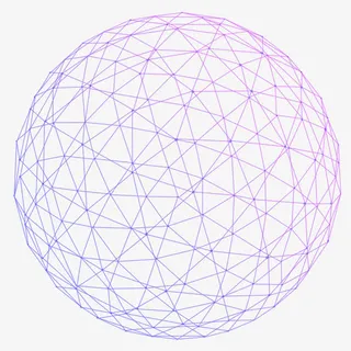 紫色网状圆球免抠