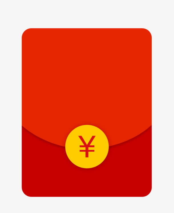 手绘红色优惠券红包免抠