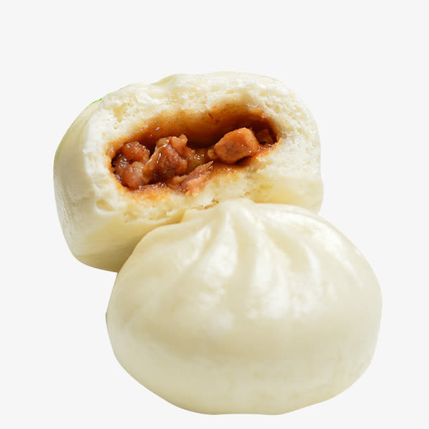 广式早茶茶点包子实物素材免抠