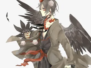 带翅膀的少年古风手绘免抠