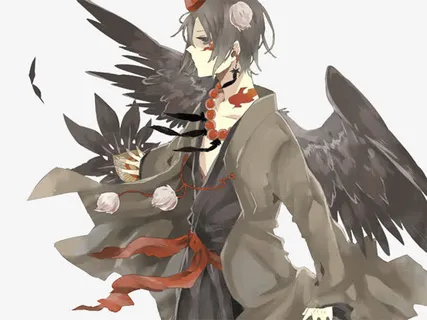 带翅膀的少年古风手绘免抠 带翅膀的少年古风手绘免抠