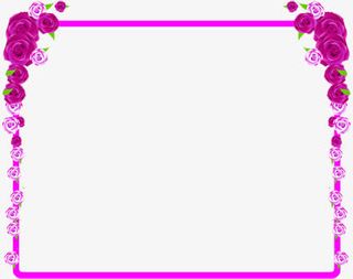 粉色玫瑰边框七夕情人节免抠