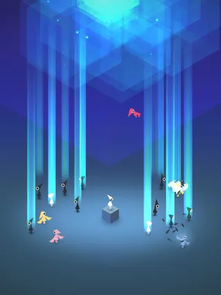 蓝色科技光效立绘小动物免抠