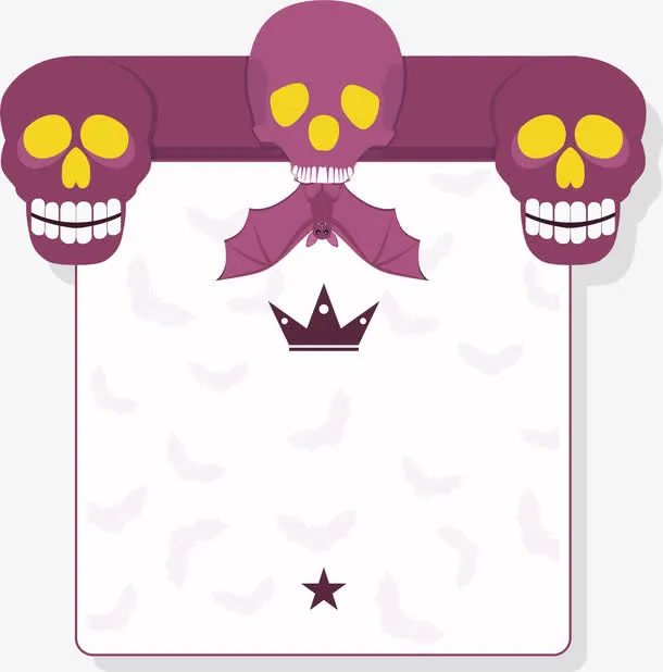 万圣节边框装饰图案免抠