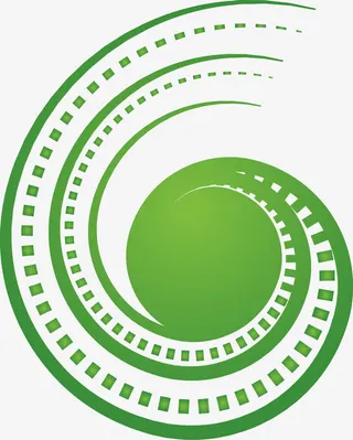 绿色矢量旋转图免抠