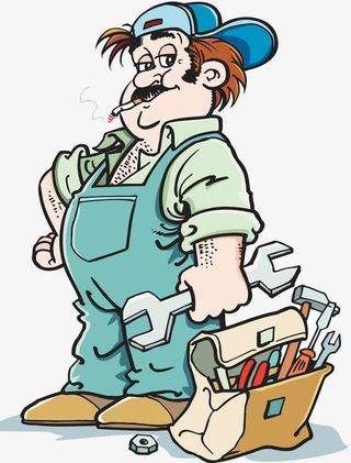 经验丰富维修工人免抠