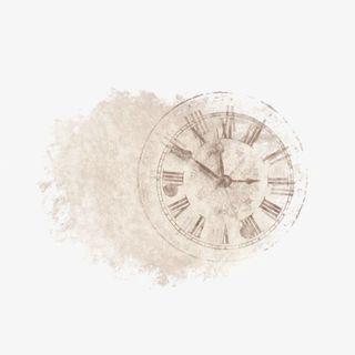 水墨时钟免抠