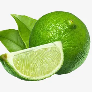 青桔带切开绿叶PNG图圆形绿色免抠