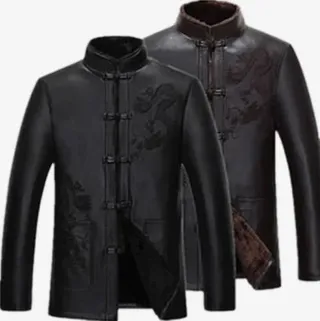 中老年棉夹克免抠