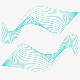 蓝色波浪线免抠