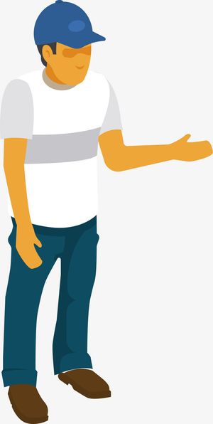 外卖小哥人物插画免抠