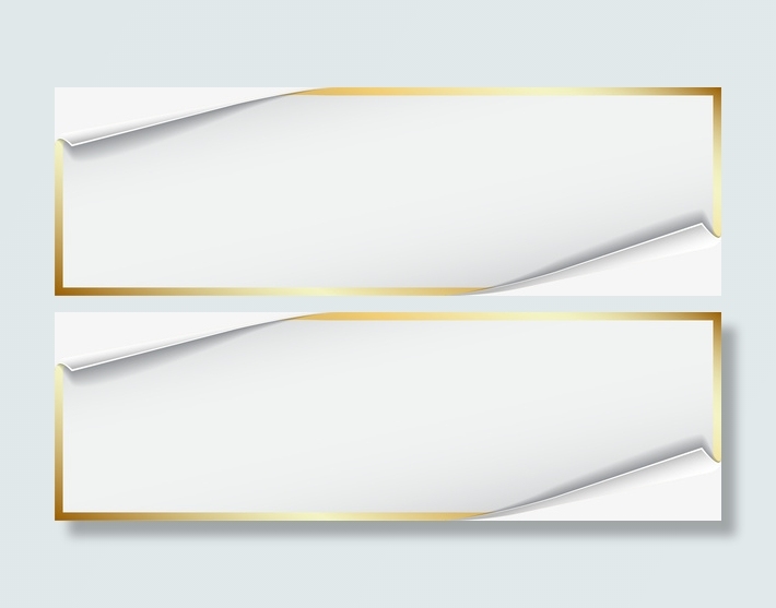 金色闪耀白色标签免抠
