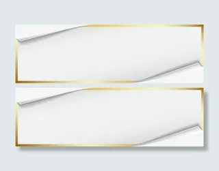 金色闪耀白色标签免抠