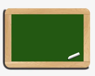 绿色卡通小黑板免抠
