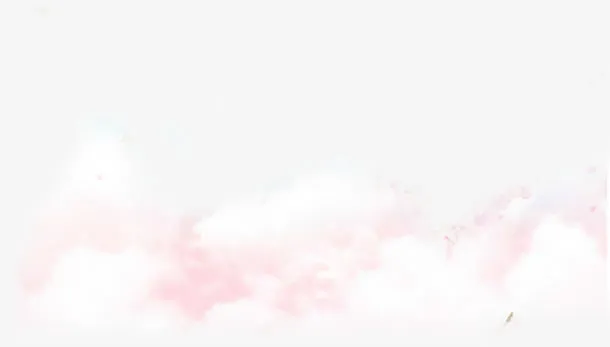 粉色卡通手绘云朵免抠