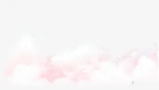 粉色卡通手绘云朵免抠