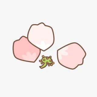 玫瑰花瓣手绘风格免抠