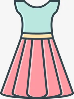 卡通长裙素材免抠