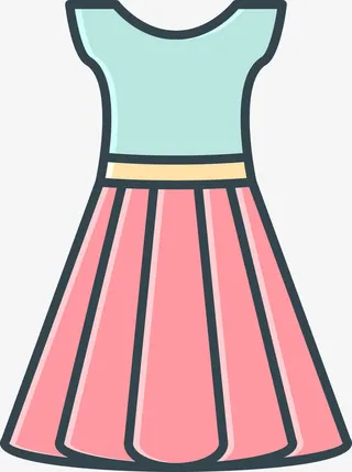 卡通长裙素材免抠
