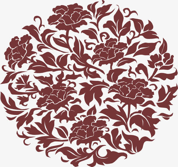 免抠牡丹底纹免抠